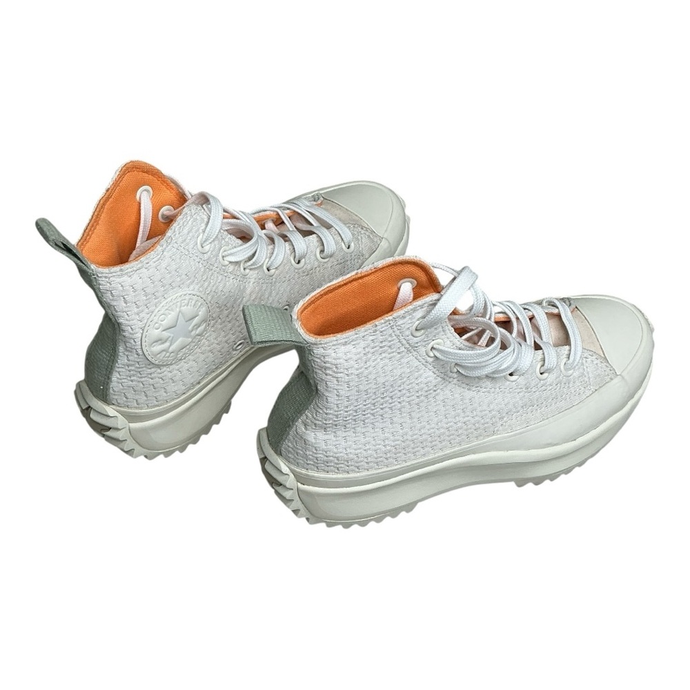 Converse Run Star Hike Hi Platform Sneakers White Woven Texture | Women’s 7.5 - Picture 9 of 15